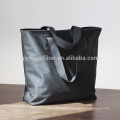 Waterproof 100% polyester black shopping bag with own logo